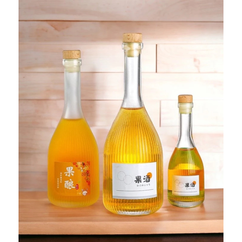 [CÓ TEM]Chai thủy tinh bầu sọc dung tích 500ml
