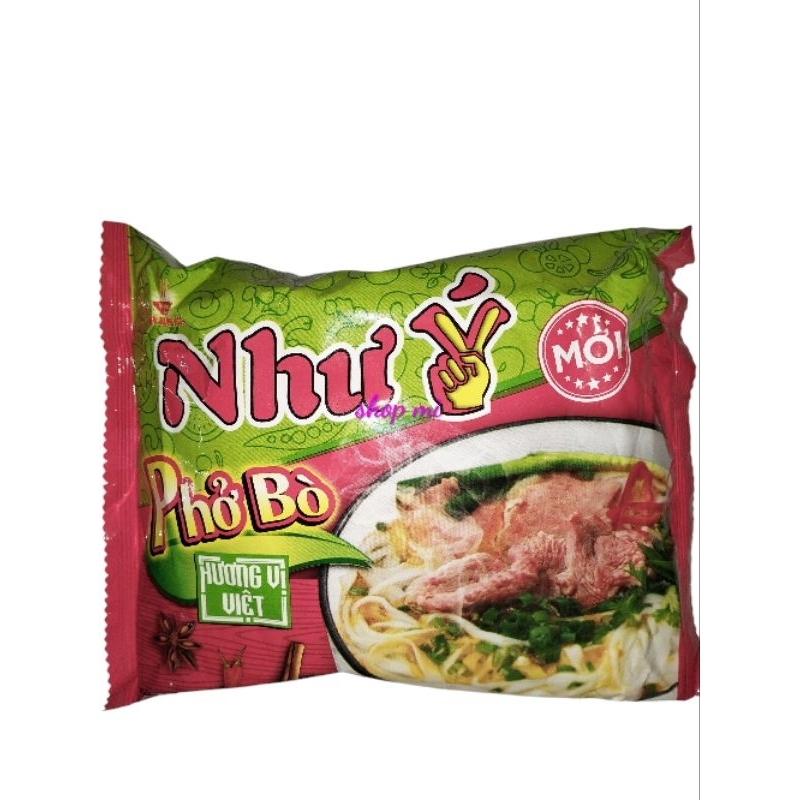(Giảm 9k)(Free Ship) Thùng 30 gói phở bò Như ý Vị Hương 65gr