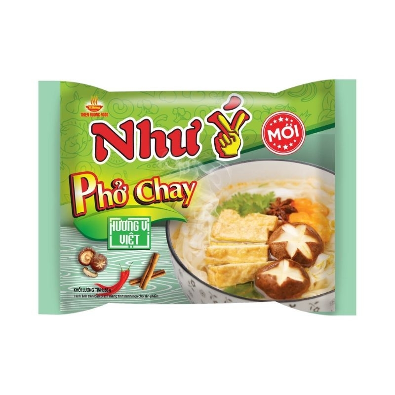 (Free Ship)Thùng 30gói Phở Như Ý 2 loại chay + mặn (bò)