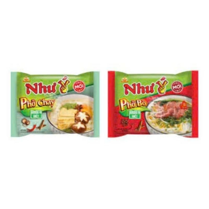 (Free Ship)Thùng 30gói Phở Như Ý 2 loại chay + mặn (bò)