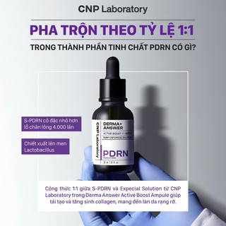 Tinh chất PDRN CNP Derma+ Answer Active Boost Ampule Serum giúp Tái Tạo Trẻ Hoá Làn Da 30ml