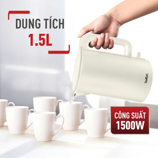 Bình đun Tefal 1.5L KO140AE0 - Rise/Black - Hàng chính hãng |Hỏa tốc 2h HCM|