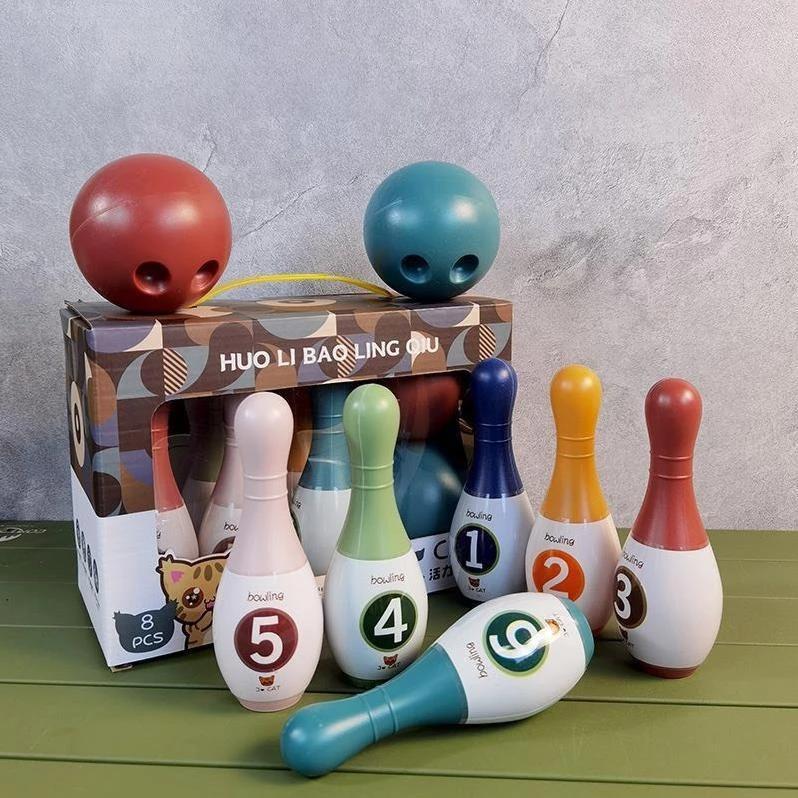 Đồ chơi bowling 6 ống boling và 2 bóng cho bé vui chơi vận động