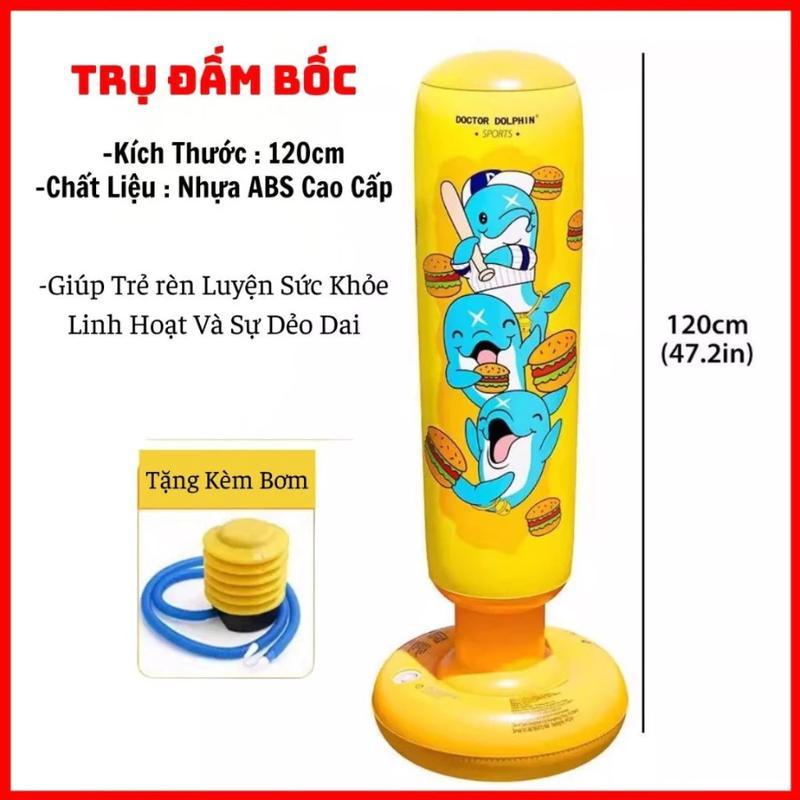 Bộ đồ chơi Boxing trụ đấm bốc bơm hơi tập luyện thể thao vận động cho trẻ