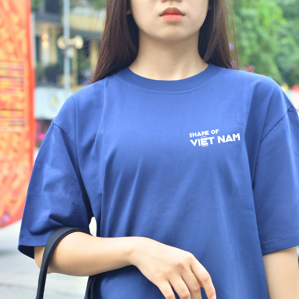 Áo thun Oversize cotton unisex nam nữ Goodore Shape of Vietnam mẫu Quảng Ninh thoáng mát năng động