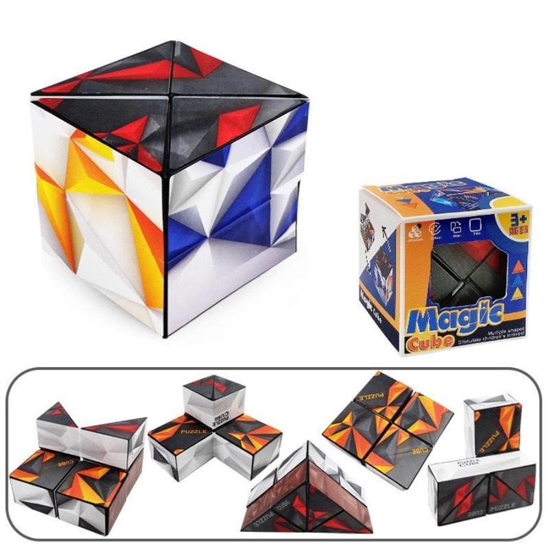 Combo Đồ chơi 7 món gồm 6 khối Rubik biến thể và Đồ chơi xếp hình ấn đen trăng - Đồ chơi thông minh cho bé
