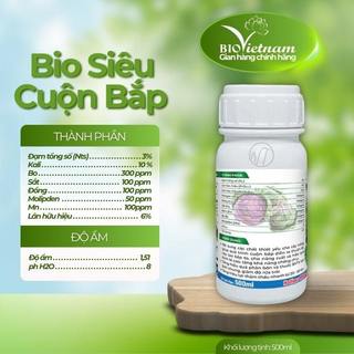 (MUA 5 TẶNG 1) Phân bón lá BIO SIÊU CUỘN BẮP 500ML Bio Việt Nam giúp bắp cải cuộn nhanh, to, nặng ký