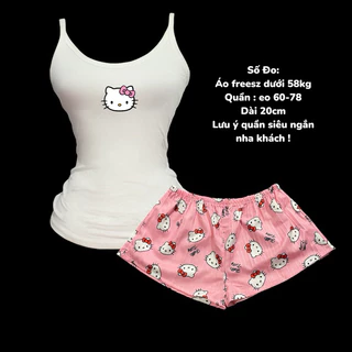 SET NGỦ CUTE KITTY QUẦN NGẮN ( SẴN )