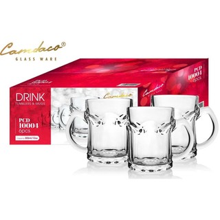 Bộ 6 Ly Cốc Thủy Tinh  Uống Bia Có Quai 355ML PCD1004 - Hùng Home
