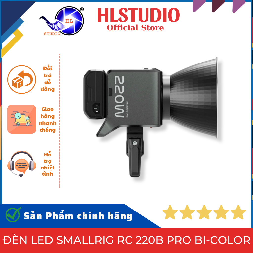 Đèn LED SmallRig RC 220B Pro Bi-Color 4621 – Công Suất 200W, Nhiệt Độ ...