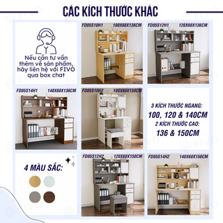 [TRẢ GÓP 0%] Bộ Bàn Ghế Làm Việc, Học Tập Gỗ Kết Hợp Kệ Sách FIVO FD05, Ngăn Kệ Rộng Rãi, Kích Thước Cao 136cm