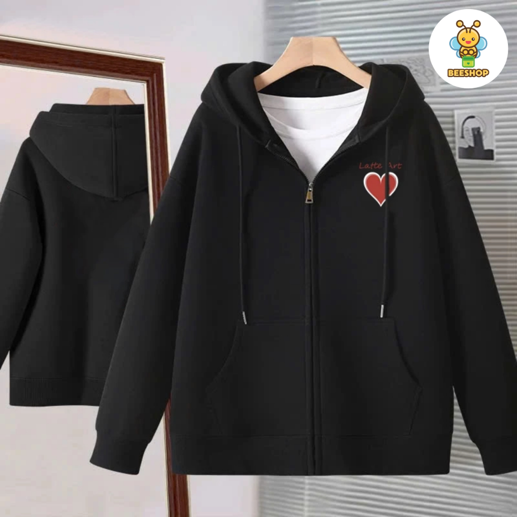 Áo hoodie zip cho bé gái size đại BEESHOP áo khoác nỉ cho bé D25021