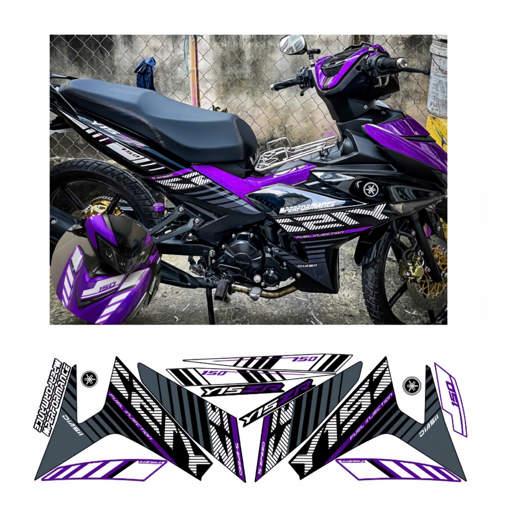 tem rời exciter 150 mẫu y15zr cao cấp chất lieeuh in 3 lớp chống nước không phai màu