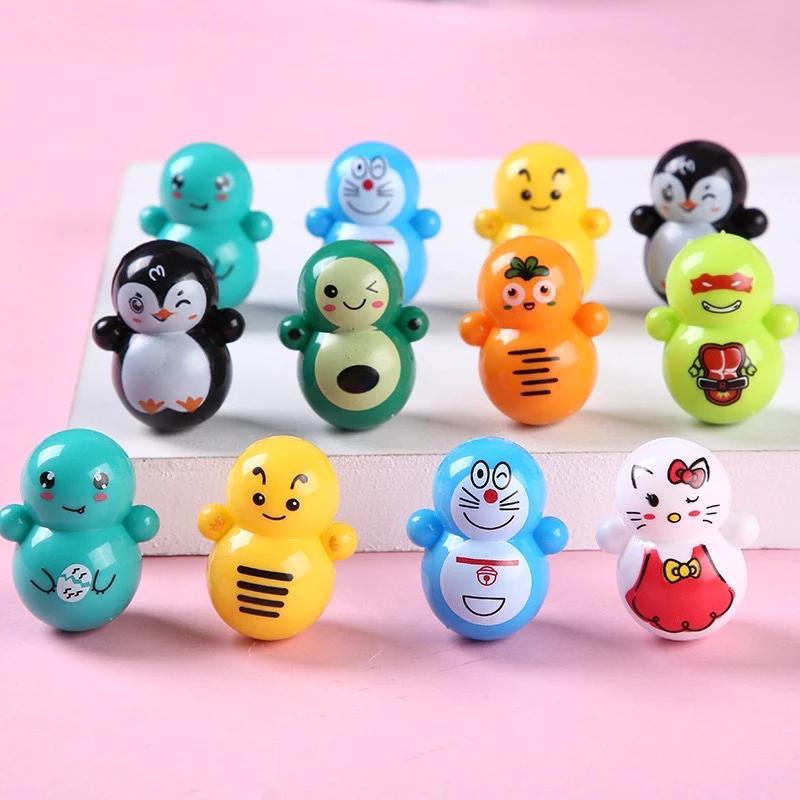 Combo 8 món đô chơi giải trí thử thách đồng đội phù gồm Hải tặc 20cm, Cá sấu, Ếch cân bằng và 5 con lật đật mini