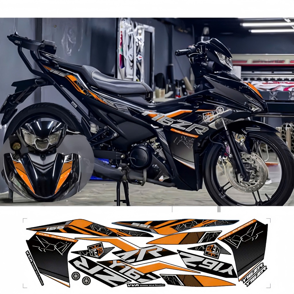 tem rời  exciter 155 v2 cao cấp mẫu y16zr chất liệu in 3 lớp chống nước không phai màu nhãn dán decal.