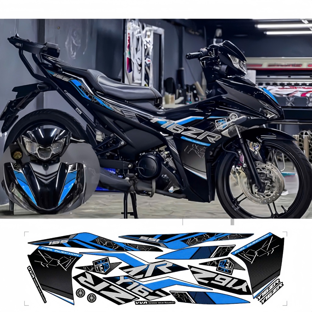 tem rời  exciter 155 v2 cao cấp mẫu y16zr chất liệu in 3 lớp chống nước không phai màu nhãn dán decal.
