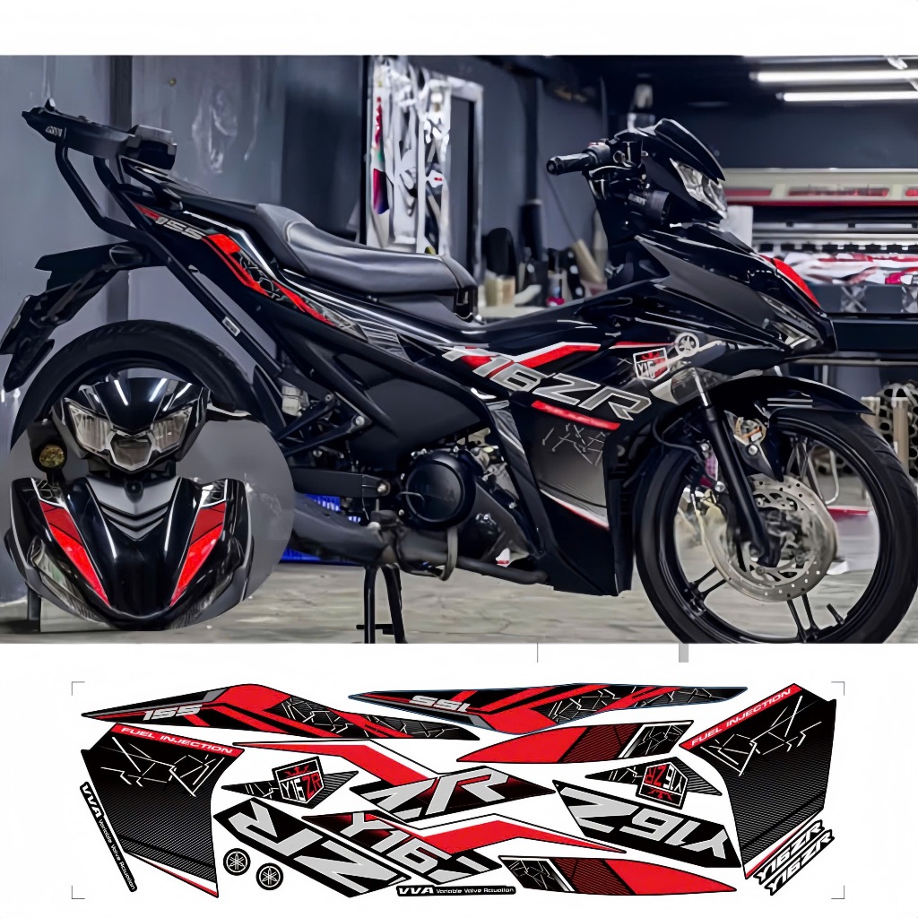 tem rời  exciter 155 v2 cao cấp mẫu y16zr chất liệu in 3 lớp chống nước không phai màu nhãn dán decal.