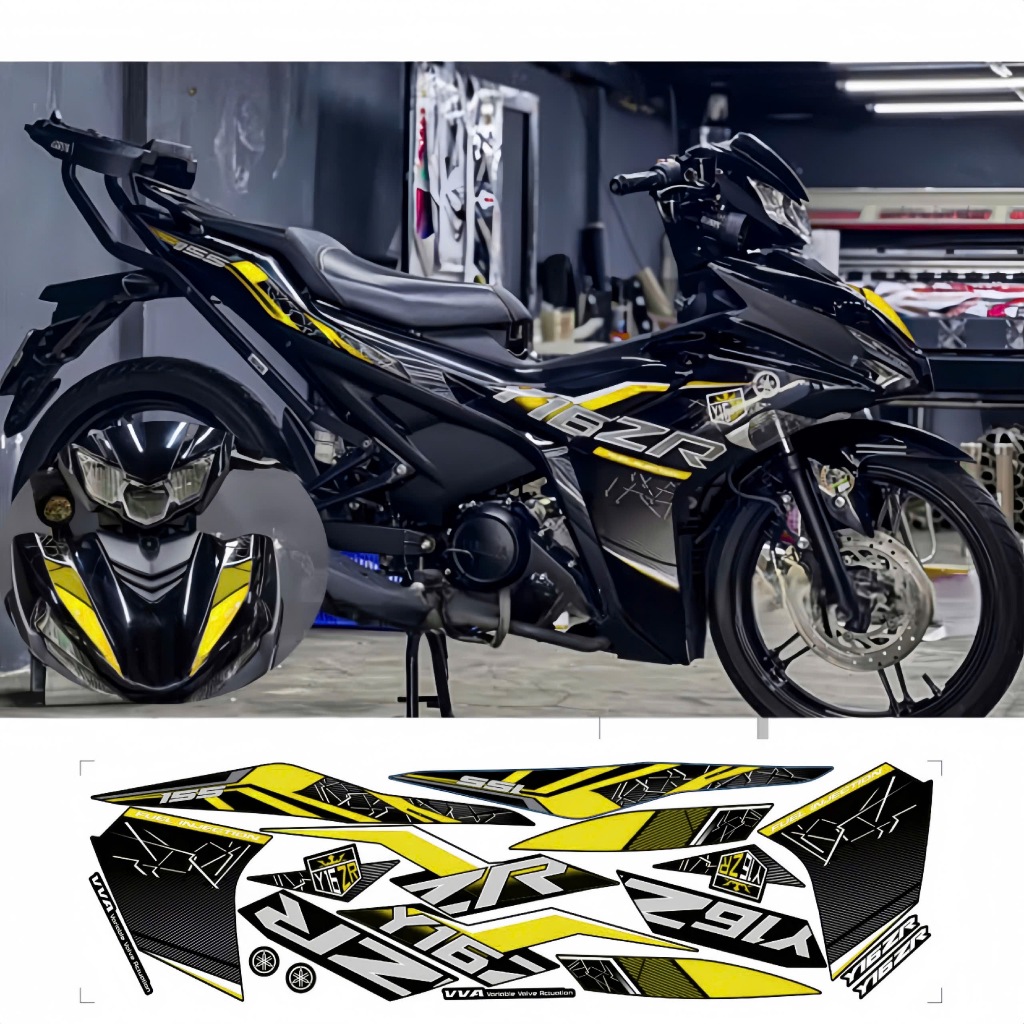 tem rời  exciter 155 v2 cao cấp mẫu y16zr chất liệu in 3 lớp chống nước không phai màu nhãn dán decal.
