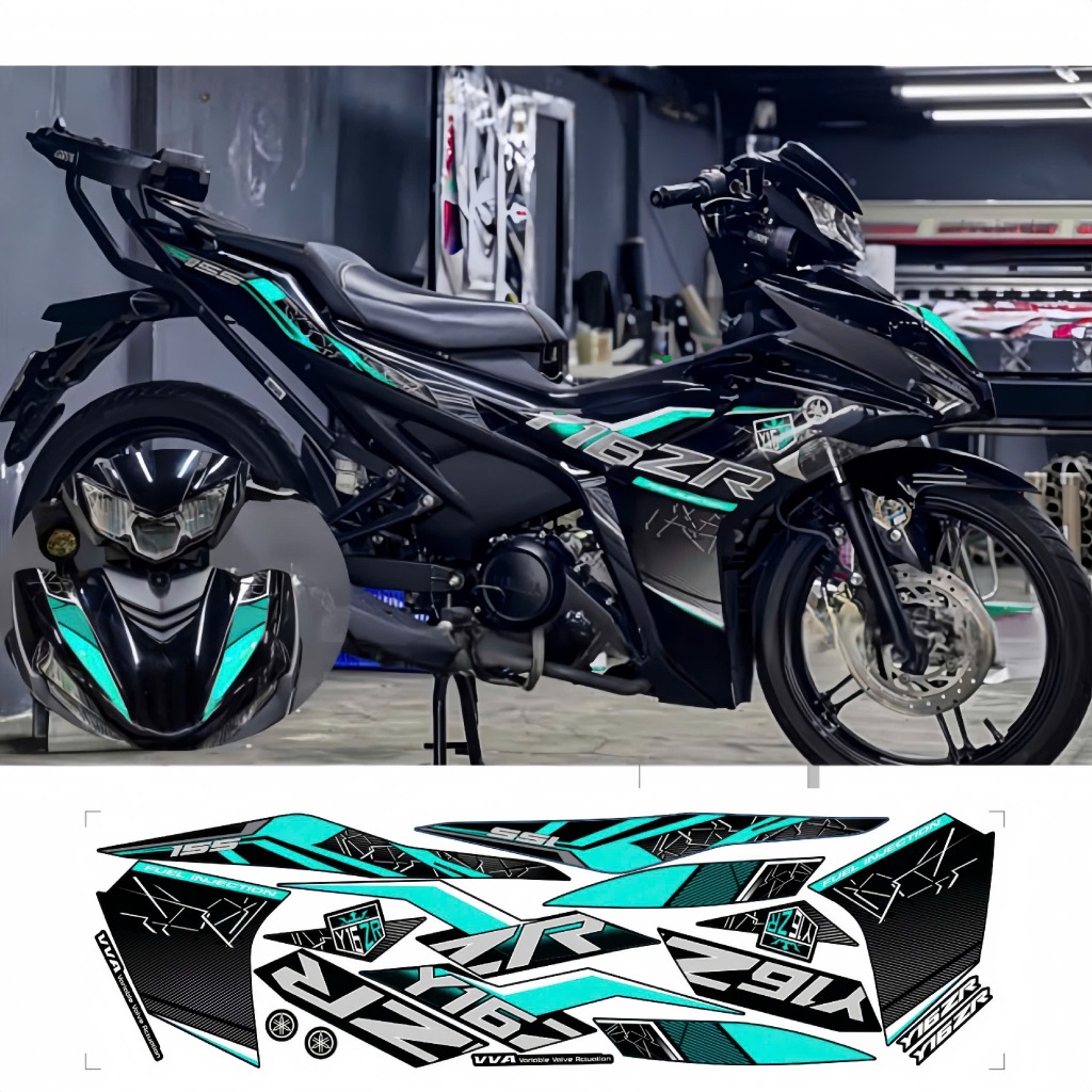 tem rời  exciter 155 v2 cao cấp mẫu y16zr chất liệu in 3 lớp chống nước không phai màu nhãn dán decal.