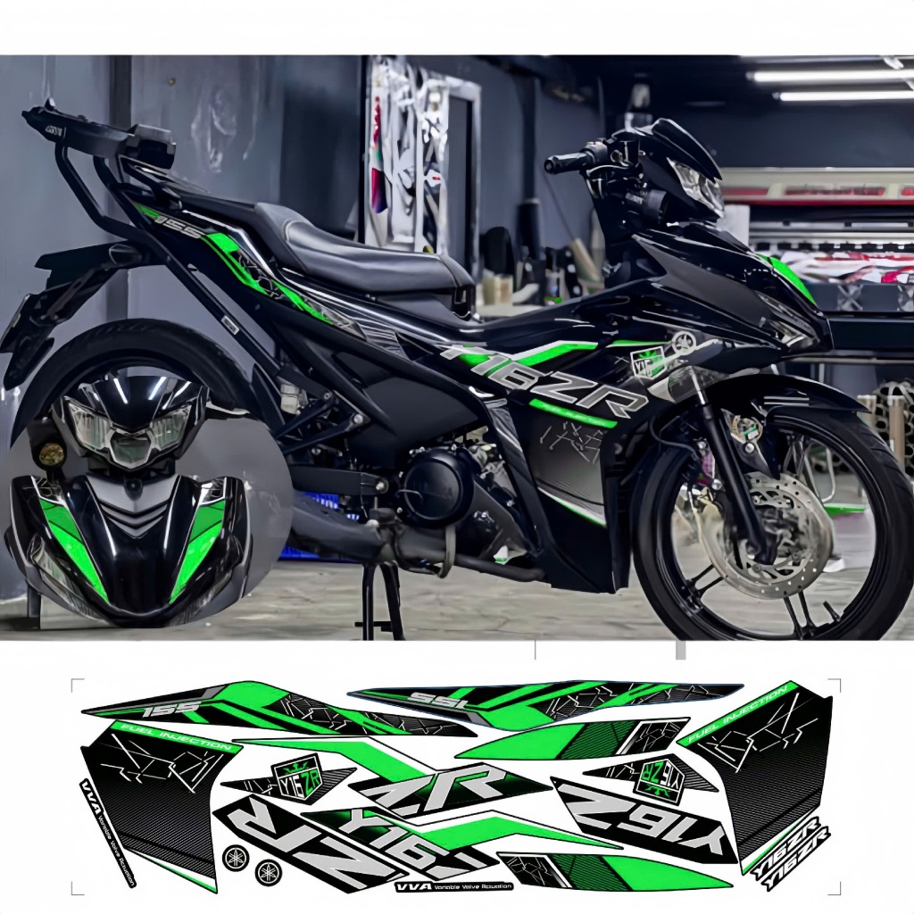 tem rời  exciter 155 v2 cao cấp mẫu y16zr chất liệu in 3 lớp chống nước không phai màu nhãn dán decal.
