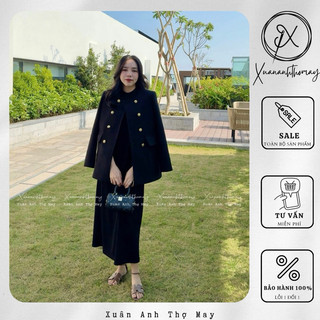 Áo khoác dạ cổ tròn túi ốp (66cm) - Xuananhthomay