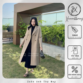 Áo Mangto dạ ép form rộng kèm dây thắt eo (113cm)- Xuananhthomay