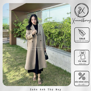 Áo Mangto dạ ép form rộng kèm dây thắt eo (113cm)- Xuananhthomay
