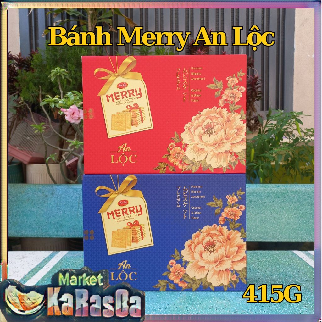Bánh quy bơ Merry An Lộc Hộp Giấy 415G | Shopee Việt Nam