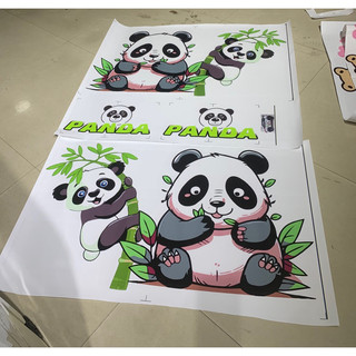 Tem 2 bên Sườn Xe Ô Tô VF3 GẤU PANDA, decal ô tô