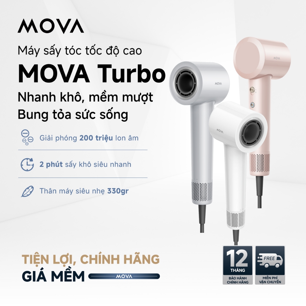 Ảnh Máy sấy tóc tốc độ cao Mova Turbo - Hàng chính hãng - Bảo hành 12 tháng 1
