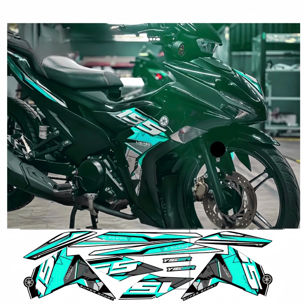 tem rời exciter 155 v2 mẫu robot 2024 cao cấp chất liệu in 3 lớp chống nước không phai màu nhãn dán decal.
