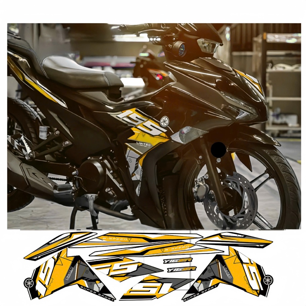 tem rời exciter 155 v2 mẫu robot 2024 cao cấp chất liệu in 3 lớp chống nước không phai màu nhãn dán decal.