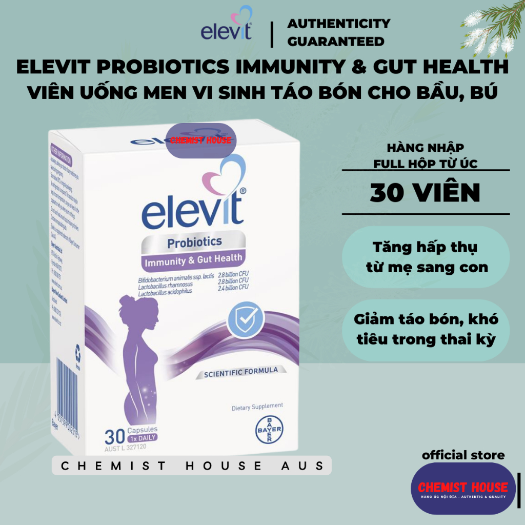 Bầu Elevit Úc (Elevit hồng vitamin tổng hợp bầu + Elevit DHA bầu ...