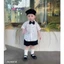 Bộ sơ mi Joeyna B014 họa tiết ô tô cho bé 8-23kg