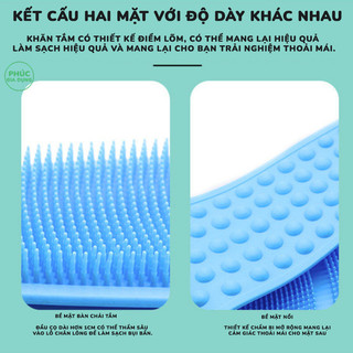 (COMBO 5) DÂY CHÀ LƯNG TẮM MASSAGE 2 MẶT SILICON - Đai KỲ LƯNG TẨY TẾ BÀO CHẾT, Dụng Cụ Chà Lưng Cao Cấp