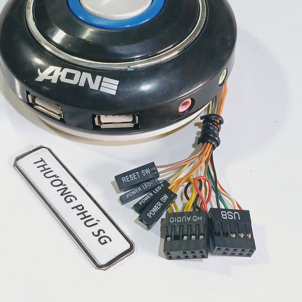 Nút nguồn AONE / Chân cắm Audio, 2 lổ USB 2.0, Power, Reset, đèn Led ...