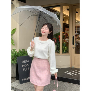 Chân váy dạ hai lớp dáng A ngắn thiết kế Ma Vie
