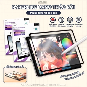 Dán màn hình iPad Paperfilm hạt Nano - Nhám mịn mới, hỗ trợ tháo rời, tăng cường hiển thị by MèoBer