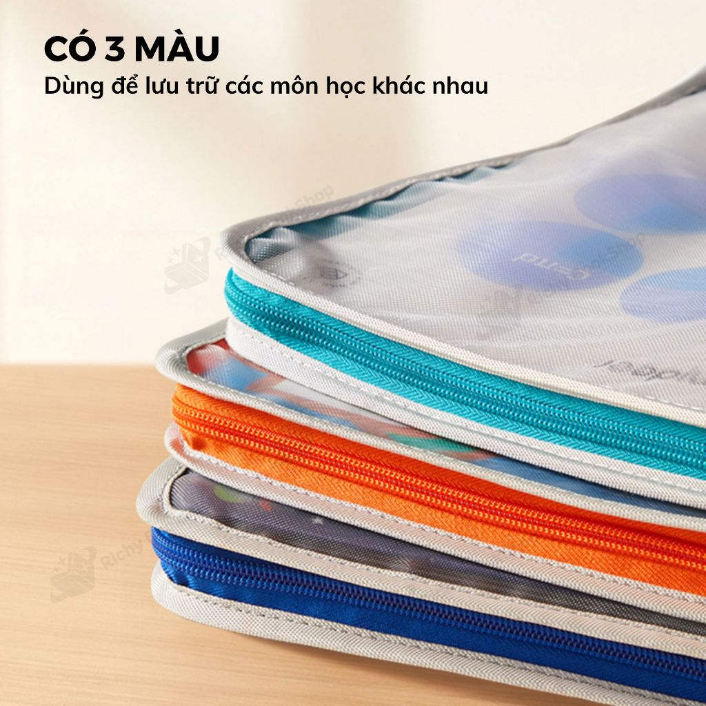 Túi đựng tài liệu Clear bag khổ A4 - Mideer Organized Subject Storage Bag
