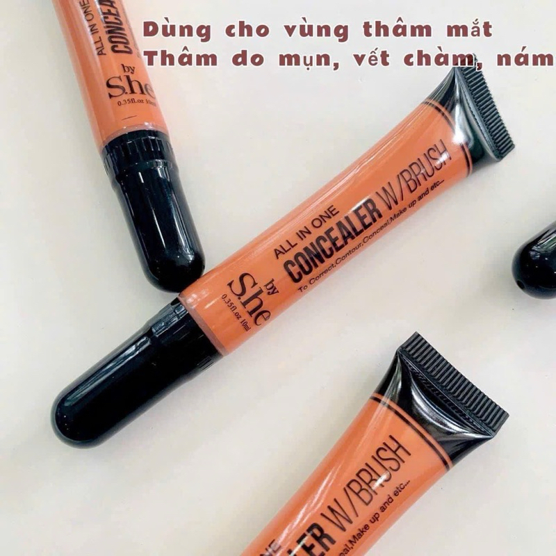 Típ triệt sắc cam/xanh By She, hàng giá rẻ, chất lượng tốt. Giúp che các vết thâm nám.