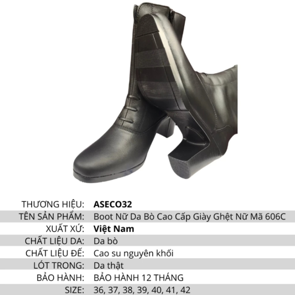 Giày Bốt Nữ Cao Cổ 606C