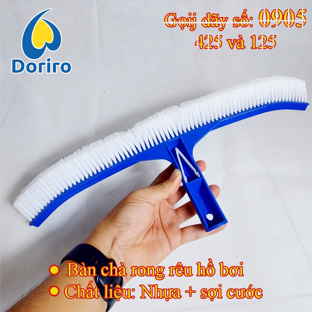 Bàn chà rong rêu hồ bơi, hồ cá, sợi cước, dài 45cm / Chổi cọ rong rêu ...
