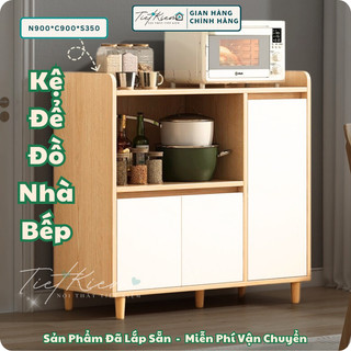 Tủ bếp gỗ để lò vi sóng Nội Thất Tiết Kiệm kebep221
