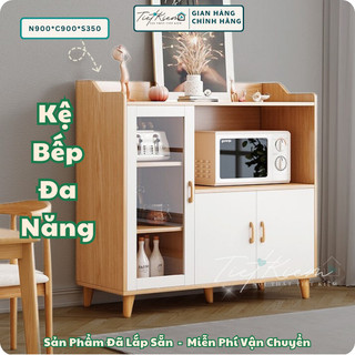 Tủ bếp gỗ để lò vi sóng Nội Thất Tiết Kiệm kebep221