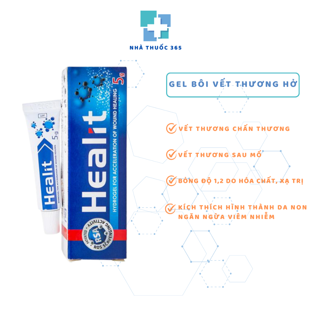 Healit Gel bôi vết thương vết mổ vết rách da vết loét tỳ đè loét bàn ...