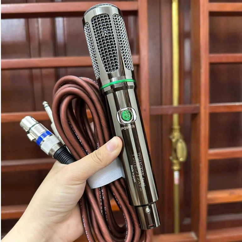 Micro Karaoke Có Dây TOM AHAWK, Mic Hát Nhẹ Tiếng Trong Dùng Cho Dàn Karaoke