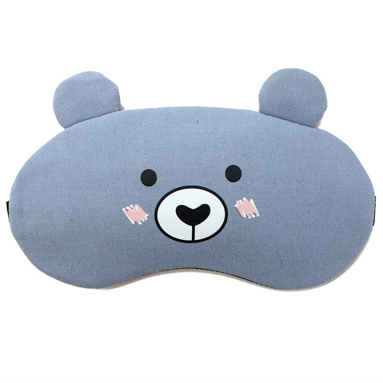 Bịt mắt gel cute hoạt hình, bịt mắt ngủ có túi gel làm mát cho du lịch, văn phòng, học sinh