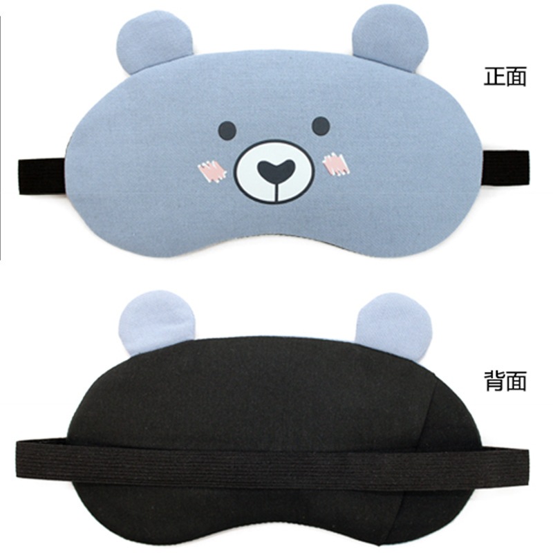 Bịt mắt gel cute hoạt hình, bịt mắt ngủ có túi gel làm mát cho du lịch, văn phòng, học sinh