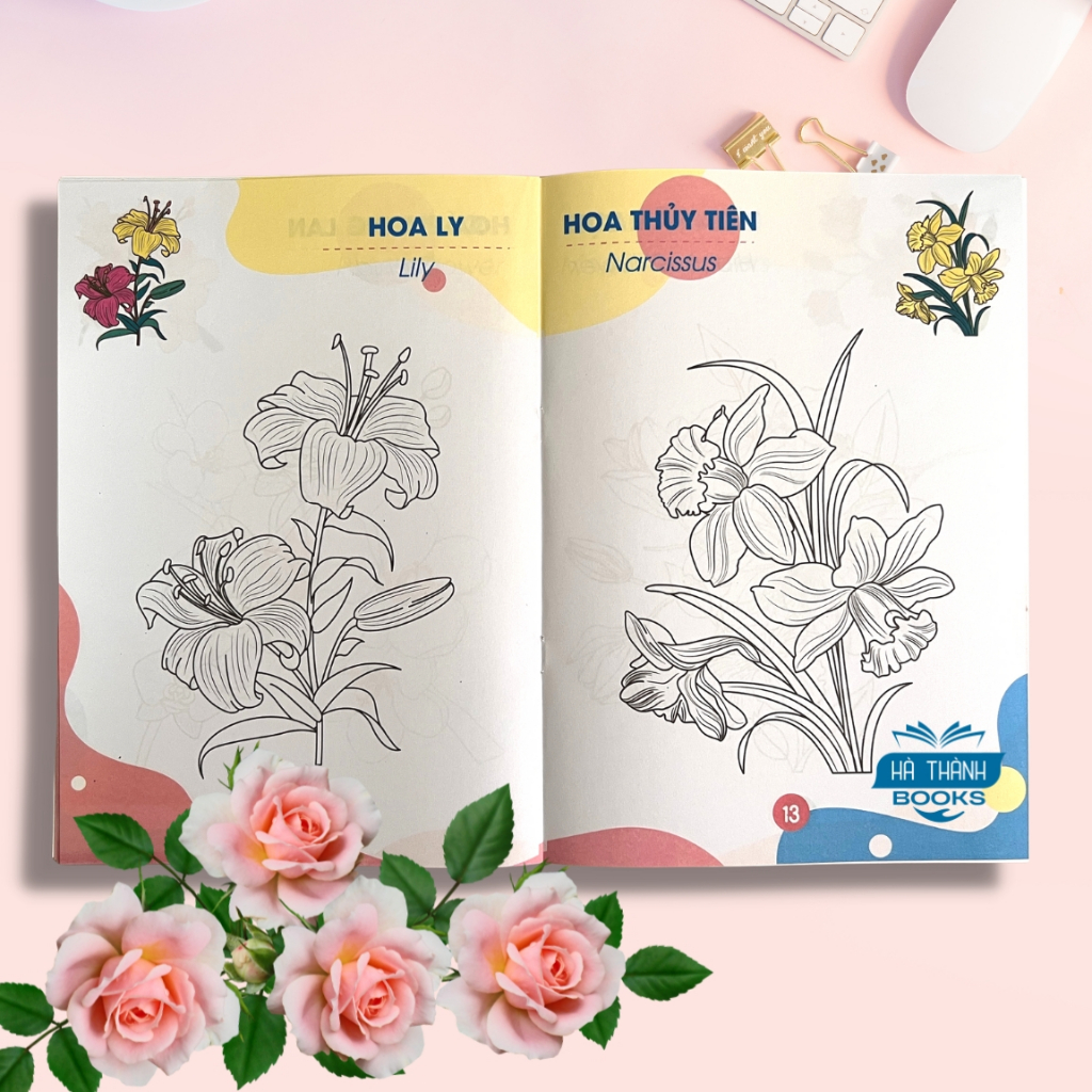 Sách Tô Màu Cho Bé - Bộ 10 Cuốn Nhiều Chủ Đề Tặng Kèm Bút Tô Màu Cho Bé Phát Triển Tư Duy Sáng Tạo