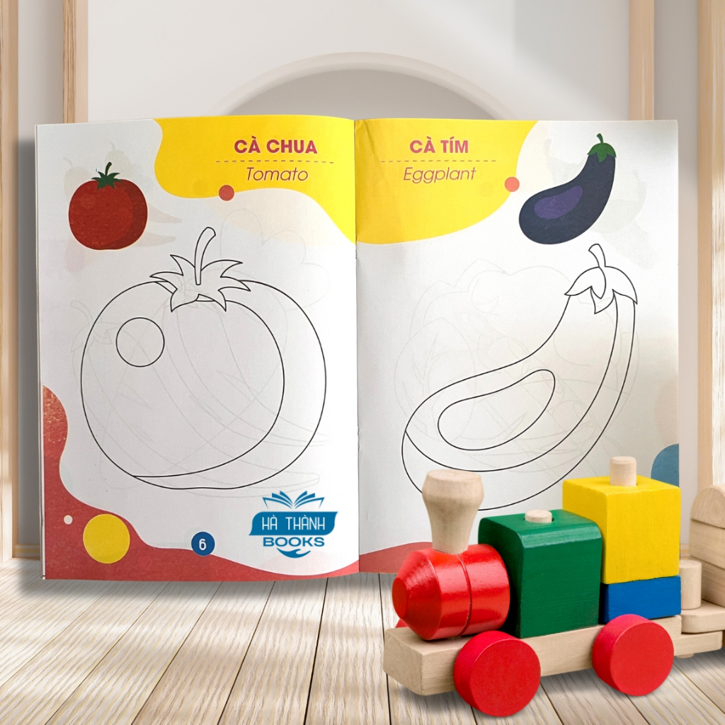 Sách Tô Màu Cho Bé - Bộ 10 Cuốn Nhiều Chủ Đề Tặng Kèm Bút Tô Màu Cho Bé Phát Triển Tư Duy Sáng Tạo